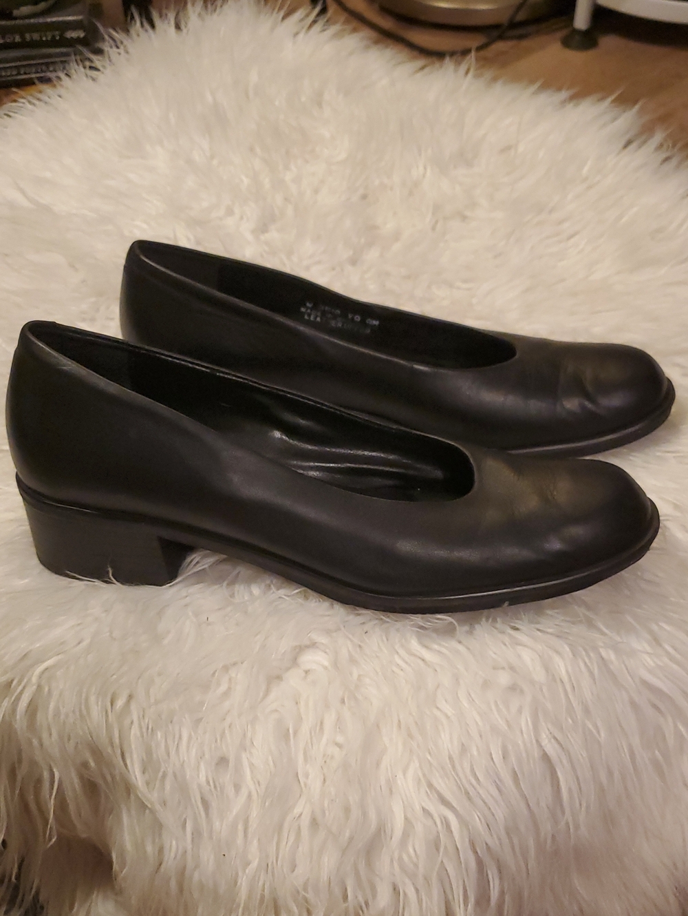 Rockport Black Low Block Heel Pumps